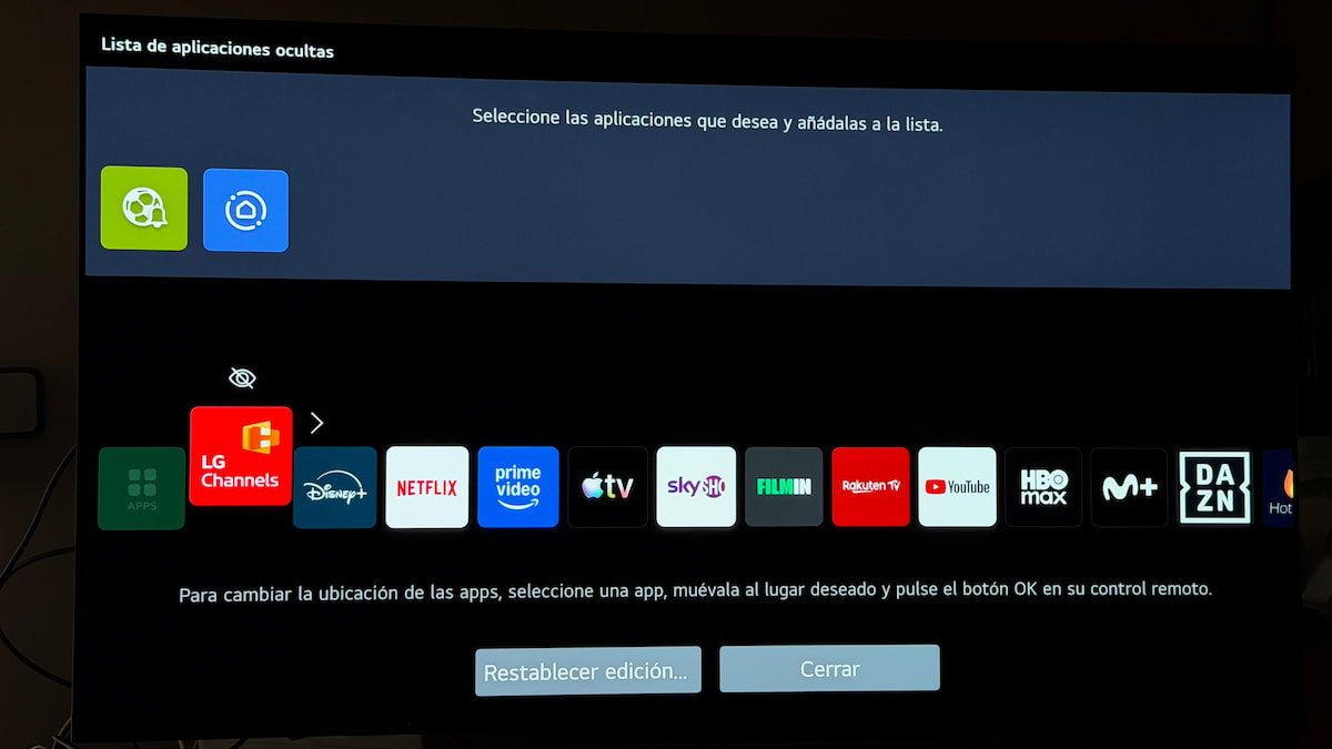 Cómo ordenar el Home de tu televisor LG con webOS y dejarlo mucho más limpio en cinco minutos
