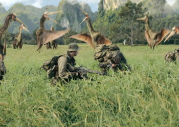 Primitive War, la curiosa película bélica moderna con dinosaurios, acaba de llegar a streaming