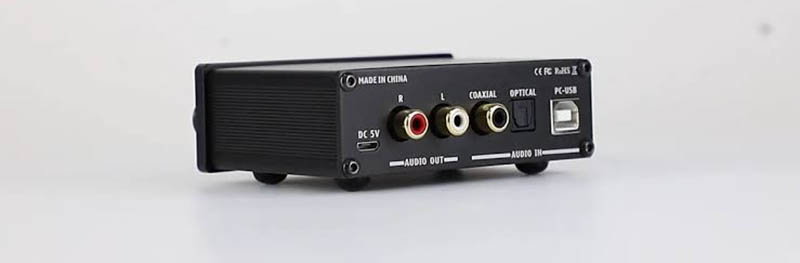 Trasera del AIYIMA DAC A2