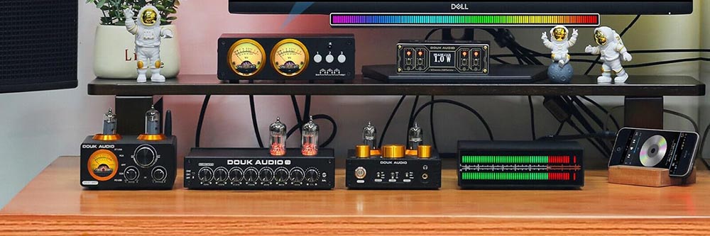 Conmutador Douk Audio L3 en funcionamiento