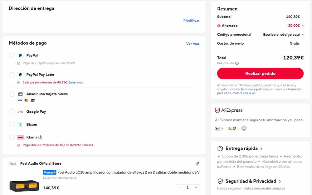 Oferta por el Fosi Audio LC30 VU
