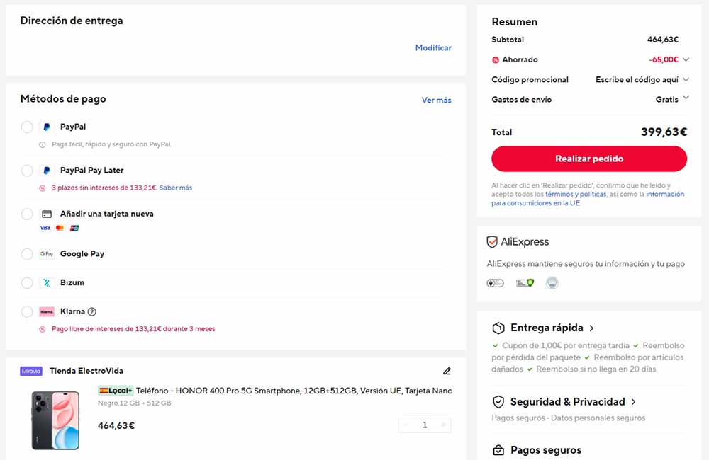 Oferta por el HONOR 400 Pro