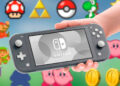 Nintendo Switch Lite con fondo juegos
