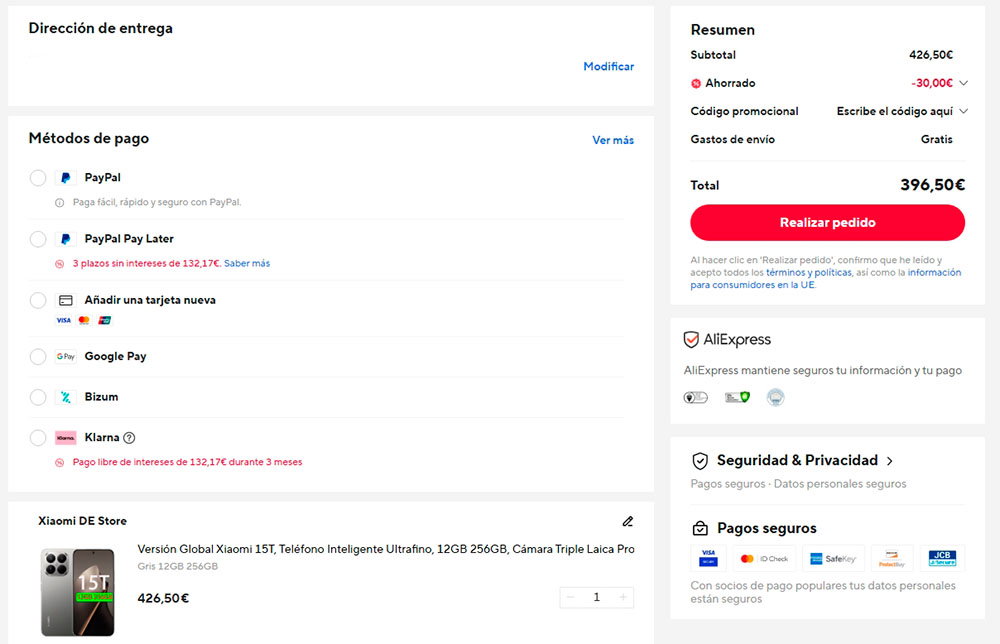 Oferta por el Xiaomi 15T