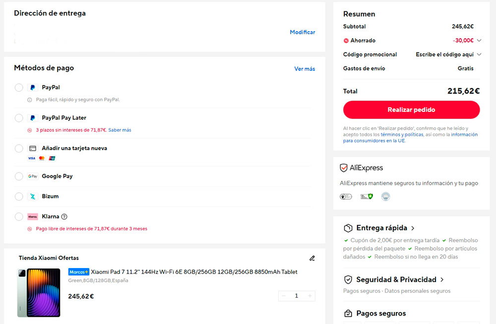 Oferta Xiaomi Pad 7