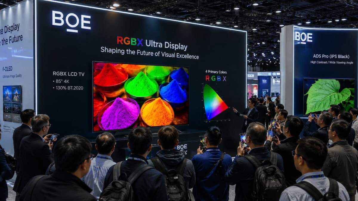 BOE mete un cuarto color en la guerra de los televisores: su nuevo LCD RGBX promete superar incluso el BT.2020