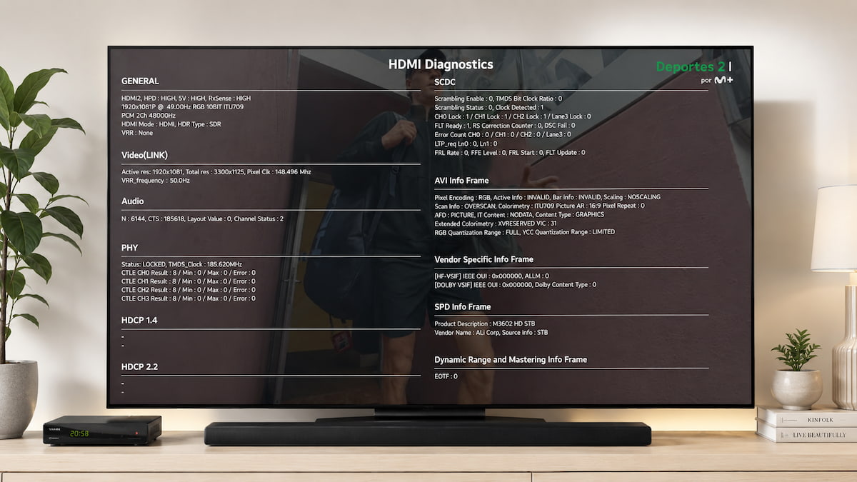 Tu televisor LG tiene un menú casi secreto para saber si la señal HDMI entra bien: así puedes comprobarlo
