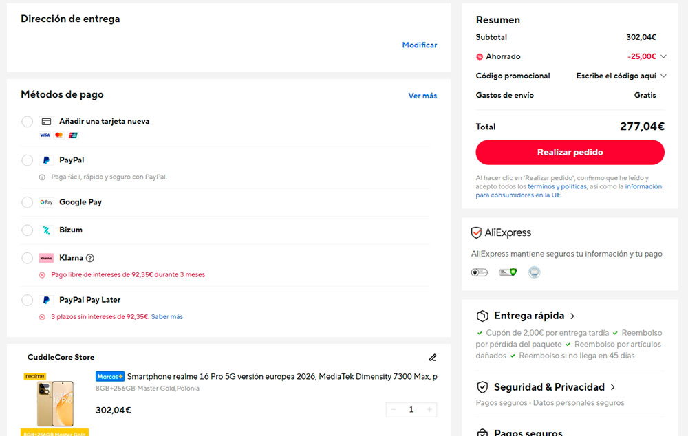 Oferta por el realme 16 Pro 5G