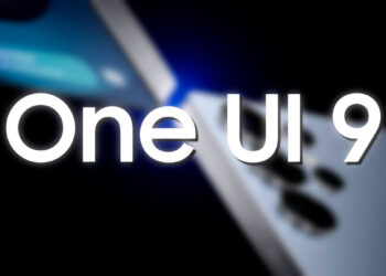 Logo One UI 9.0 con fondo de Samsung Galaxy