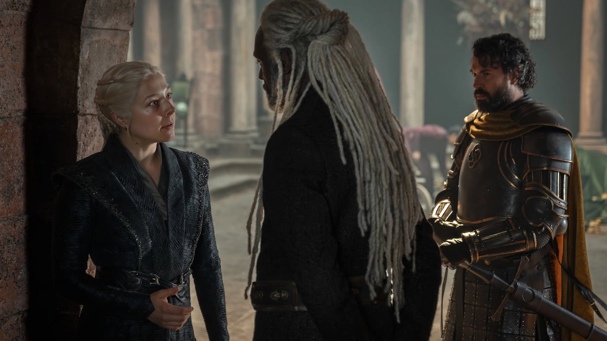 Corlys Velaryon y Rhaenyra Targaryen en La Casa del Dragón