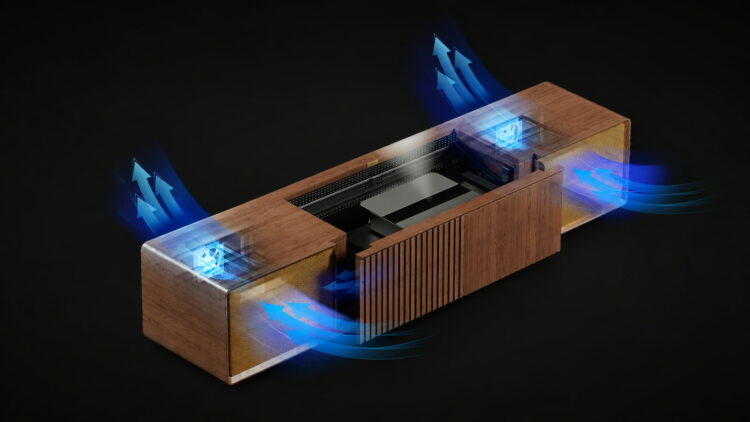 CINÈST Core: el mueble que mueve automáticamente tu proyector UST para dejarlo perfectamente alineado