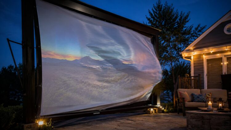 KAOS 360 Rear-Pro Projection: la brutal pantalla que se ve por los dos lados y convierte el jardín en un cine gigante