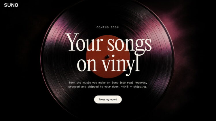 La inteligencia artificial llega hasta al vinilo: Suno permitirá convertir tus canciones generadas por IA en discos reales