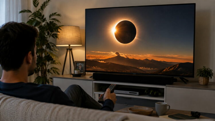 Ver el eclipse por televisión es completamente diferente a verlo directamente: esto es lo que pasa con tus ojos y tu televisor