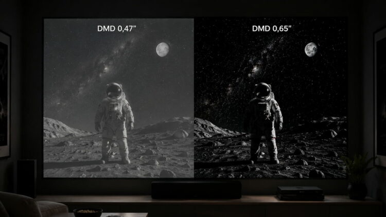 0,47 vs 0,65 pulgadas: el pequeño número de tu proyector que puede esconder una gran diferencia de imagen