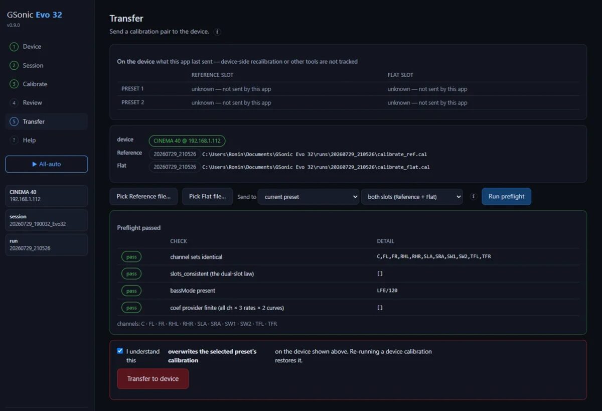 Opciones de configuración y optimización avanzada en GSonic EVO 32