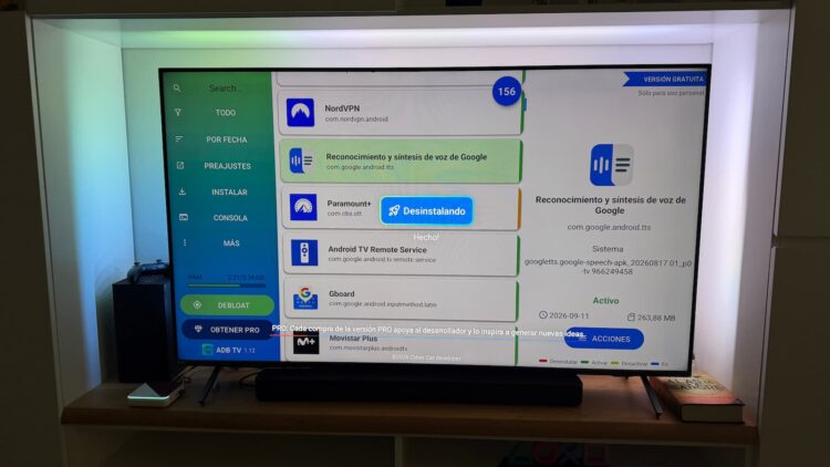 ADB TV: así puedes quitar el bloatware de Google TV directamente desde el mando