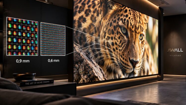 AWALL soluciona uno de los grandes problemas del MicroLED: consigue resolución 4K en 108 pulgadas con píxeles de solo 0,6 mm