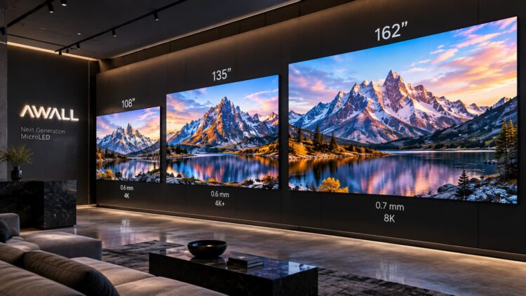 AWALL soluciona uno de los grandes problemas del MicroLED: consigue resolución 4K en 108 pulgadas con píxeles de solo 0,6 mm