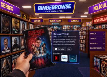 BingeBrowse convierte Netflix, Prime Video y Disney+ en un videoclub de los 90 por el que puedes pasear