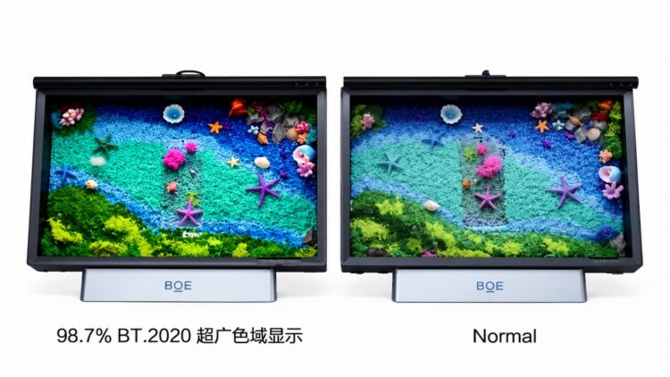 BOE enseña un OLED que roza el 100% del BT.2020, alcanza 2.500 nits y consume un 37% menos