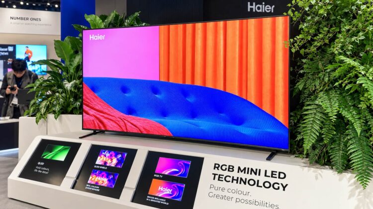Haier enseña sus televisores para 2027: RGB Mini LED, SQD Mini LED de 5.000 nits y un brutal MicroLED de 163 pulgadas