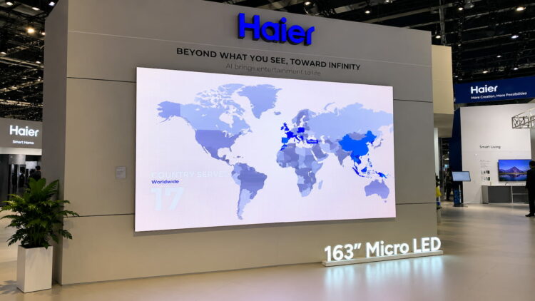 Haier enseña sus televisores para 2027: RGB Mini LED, SQD Mini LED de 5.000 nits y un brutal MicroLED de 163 pulgadas