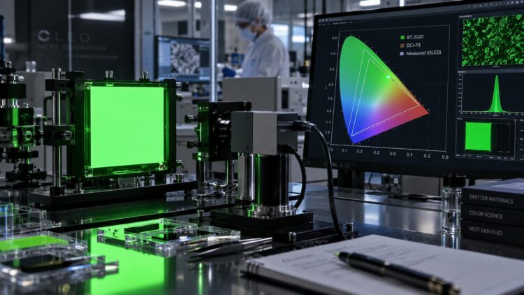 El futuro OLED quiere un verde mucho más puro: este nuevo emisor alcanza un 28% de eficiencia