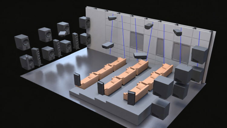 Seis subwoofers, sonido 9.6.4 y una pantalla LED 4K de 163 pulgadas: así será el brutal cine en casa de Krix