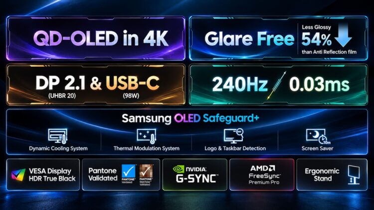 El Samsung Odyssey OLED G8 de 27 pulgadas revienta su precio: QD-OLED 4K y 240 Hz por solo 584 euros