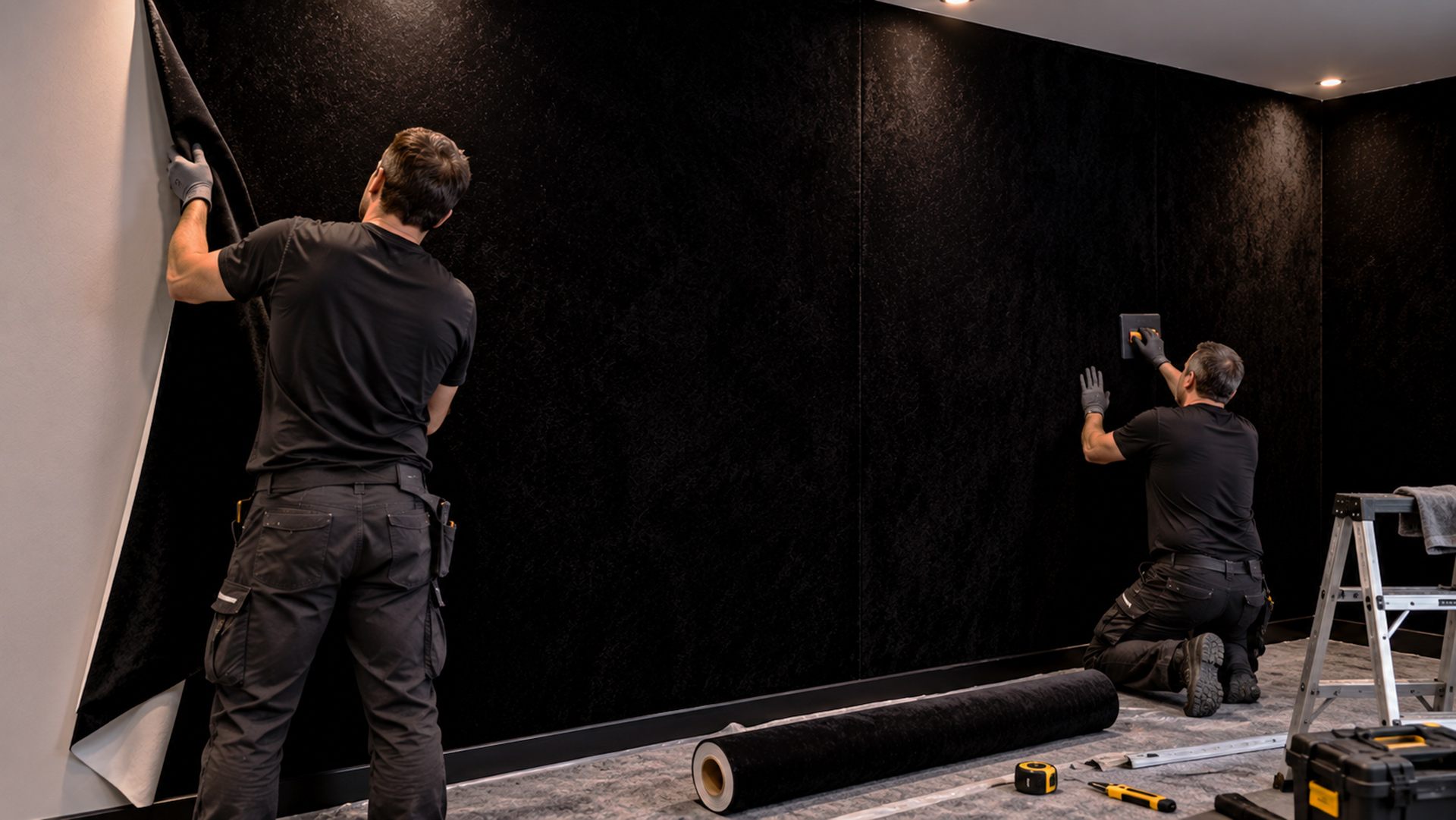 El truco definitivo para multiplicar el contraste de tu proyector o televisor: forrar la pared con terciopelo negro