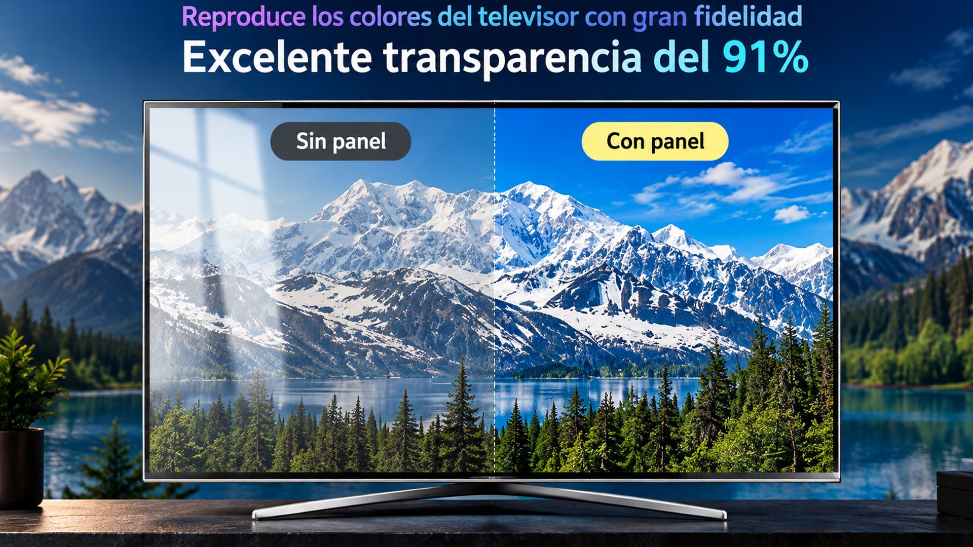 El protector ideal para tu televisor existe: una lámima de cristal acrílico para evitar desastres en casa