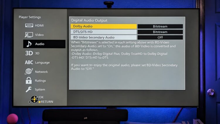 Este ajuste de tu reproductor Blu-ray puede estar arruinando el sonido Dolby Atmos y DTS:X