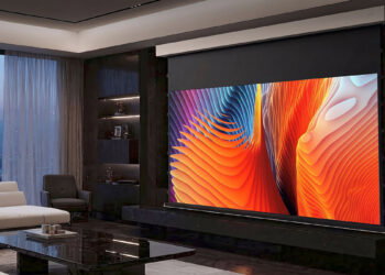 Lumene Coliseum Silent: pantalla con motor silencioso y tela acústica 4K