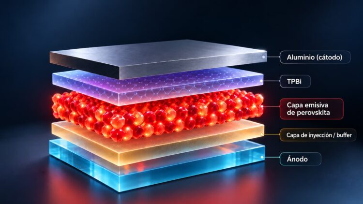 El rival del OLED vuelve a dar un salto: los PeLED rojos alcanzan 65.875 nits y más de 5.500 horas