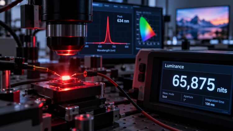 El rival del OLED vuelve a dar un salto: los PeLED rojos alcanzan 65.875 nits y más de 5.500 horas