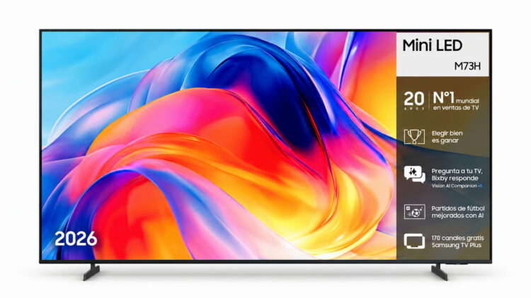Samsung M73H de 65 pulgadas: llévate un televisor Mini LED de 65 pulgadas por menos de 500 euros