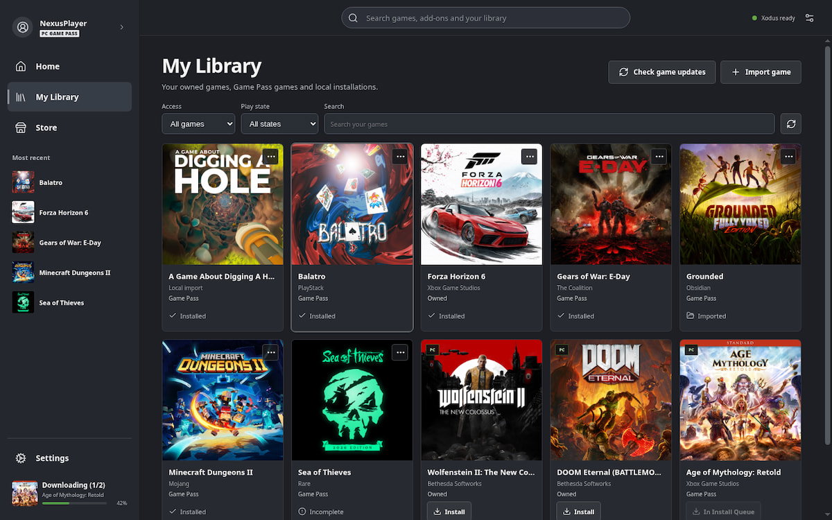 Los juegos de Xbox Game Pass ya son compatibles con SteamOS